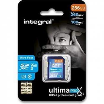 Tarjeta de Memoria SDXC INTEGRAL UltimaPro X2 256GB V60 UHS-II 260/100MB/s