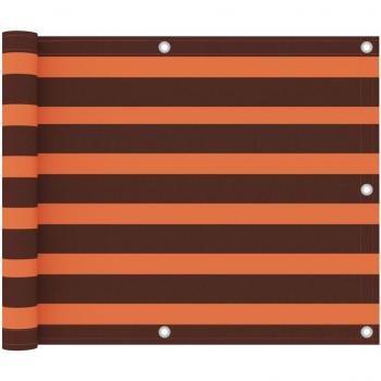 vidaXL Balcón Pantalla naranja y marrón 75x400 cm tela Oxford