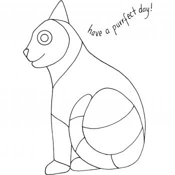 Sweet Dixie Sello Transparente de Gato Zendoodle