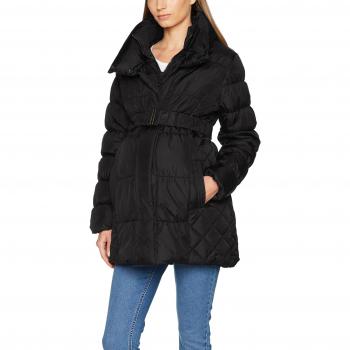 MAMALICIOUS Mlzita Padded Jacket, Chaqueta de Maternidad para Mujer, Negro