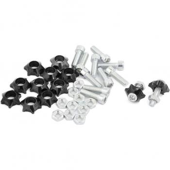 12 Pc 25mm x 6mm Coche Automático Vehículo Placa De Matrícula Tornillos Tornillo Negro