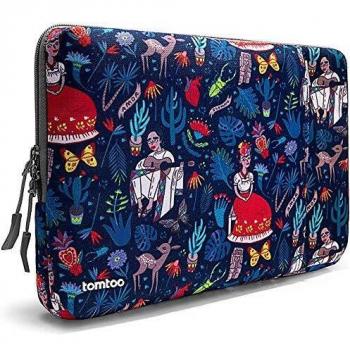 tomtoc Funda Blanda para 13 MacBook Air 2018-2021 M1/A2337 A2179 A1932, MacBook Pro M1/A2338 A2251 A2289 A2159 2016-2021, Dell XPS 13, 12,9 iPad Pro, Bolsa Antigolpes con Bolsillo para Accesorios