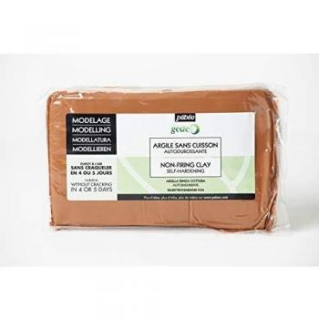 Pébéo 766301 Modelado Arcilla sin cocción Rojo, Pan de 1,5 kg