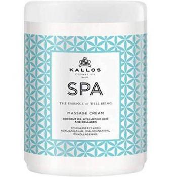 Kallos Spa Crema Hidratante de Masaje con Aceite de Coco, Ácido Hialurónico y Colágeno 1000 ml