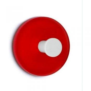 PERCHA ADHESIVA CIRCULAR 2UDS ROJO