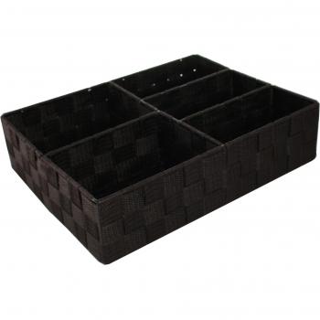 Compactor Organizador de cajón 5 huecos, Color chocolate, 32 x 25 x 8 cm, RAN5259