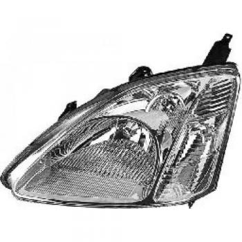 Faro Anterior Izquierdo ABAKUS 217-1137L-LDEM1 para HONDA CIVIC VII Hatchback, H4 cromado claro