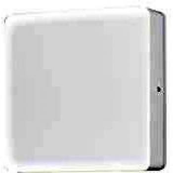 Aplique LED de exterior Cesena con sensor crepuscular y diseño en aluminio y acrílico blanco