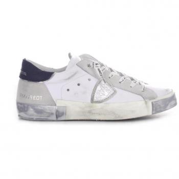 Zapatillas Philippe Model PRSX Low Mujer con Lurex y detalles de glamour, color blanco, talla 36