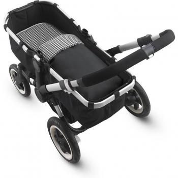 Saco Capazo + Colchoneta Norababybags Black Vichy 35X80X6 Cm