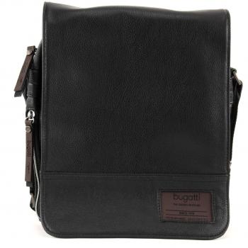 Bandolera de Hombre Bugatti Moto D Negra con Cremallera