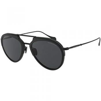 Armani Men's 0AR6097 Sunglasses, Matte Black/Grey, 54