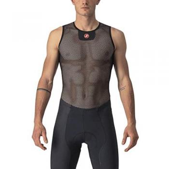 Camiseta Interior Sin Mangas Castelli Core Mesh 3 para Hombre, Color Negro y Blanco, Talla XX-Large