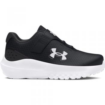 Under Armour Boys' Surge 4 AC Running Shoes (Black/White)