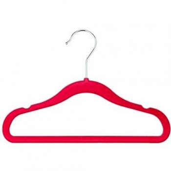 Amazon Basics - Perchas infantiles de terciopelo - Paquete de 30, Rosa