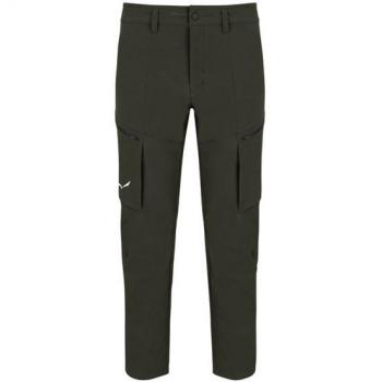 Pantalón largo Salewa Puez Dynastretch Cargo para hombre, color gris oscuro verdoso, talla S