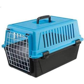 Transportín Rígido Ferplast ATLAS 10 EL para Perros Pequeños y Gatos, Puerta de Acero Plastificado, Ventilación, 32.5 x 48 x h 29 cm, Verde