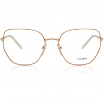 Prada PR 10XVF Asian Fit 1AB1O1 Gafas Recetadas para Mujer Negras, ajuste asiático, color negro, tamaño 52