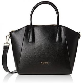 Guess Mujer Isabeau Medium Satchel Bolso de mano Negro Size: One Size