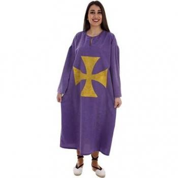 Disfraz o Túnica Purpura con Cruz para mujer