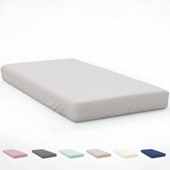 Sábana Bajera Ajustable de Microfibra Ecológica Ultrasuave - Transpirable y Libre de Arrugas para Colchones hasta 33 cm - Color Gris Claro, Cama de 90 cm