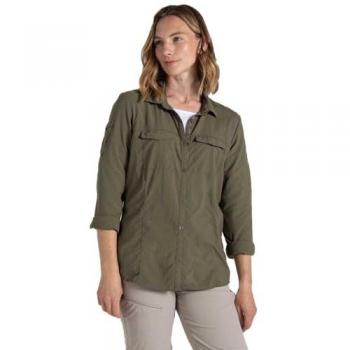 Craghoppers Nosilife Adventure III Long Sleeve Shirt for Women - Wild Olive