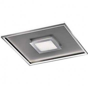 Lámpara de techo LED cuadrada Bug, cromo 40x40cm