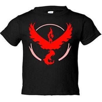 Camiseta niño Pokemon Go equipo Valor rojo - Negro, 7-8 años