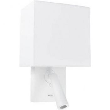 Aplique de lectura LED Gamma Aluminio Blanco 27,9 cm