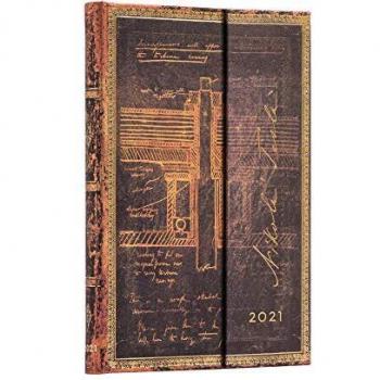 Paperblanks Calendario de 12 meses 2020 – 2021 fascinantes escritura | Horizontal | Midi