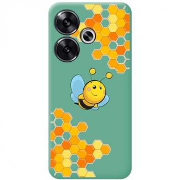Funda Silicona Líquida Verde con Diseño de Abeja para Xiaomi Poco F6 5G