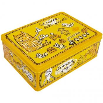 Laroom Caja metálica, Metal, Amarillo