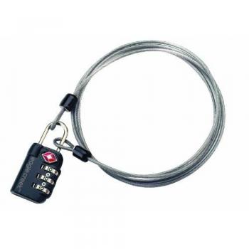 Eagle Creek 3-dial TSA Lock & Cable Candado para Equipaje, 128 cm, 2 litros, Graphite
