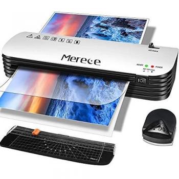 Plastificadora A4 A5 A6 A7 - Máquina de Laminadora 4 en 1 con 30 bolsas de laminado Cortador de papel Redondeador de esquina, Maquina Plastificar para Colegio Oficina Hogar Foto Tarjeta Menú Escuela