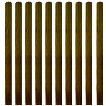 vidaXL 20x Listones de Valla de Jardín Madera Impregnada Cercado Terraza Barrera Decorativa para Jardín Estacas Robustas Duraderas Resistentes 140cm