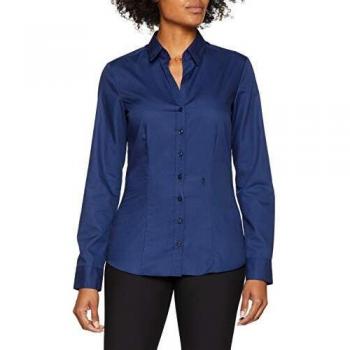 Blusa de Mujer Seidensticker - Hemdbluse - Slim Fit - Manga Larga - Uni - 100% Algodón - Lavable a 40°C