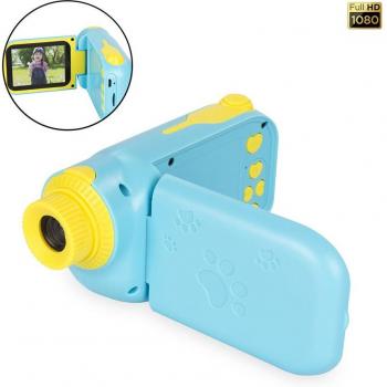 Cámara digital para niños DAM - Fotos y video con juegos, pantalla plegable de 2,4, 12 mpx, video Full HD, medidas: 11x3x5 cm