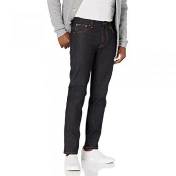 Nudie Jeans Men's Lean Dean True Selvage Straight Blue Jeans, Size W28