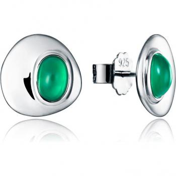 Pendientes Viceroy Elegant de Plata de Ley y Ágata Verde