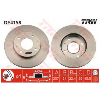 TRW Automotive AfterMarket DF4158 Brake Disc