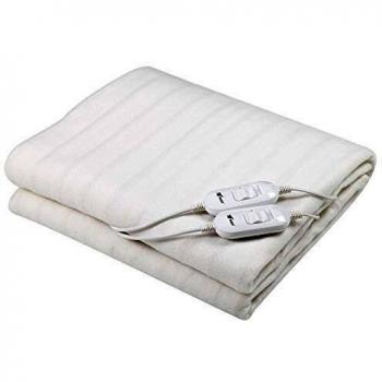 Manta eléctrica/Calentadora de cama, dimensiones: 160x140cm lavable. 2 Ajustes de temperatura. 2 controles regulables. Potencia: 2x60W. THULOS TH-EB400