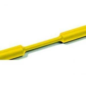 Funda Termorretráctil HellermannTyton Amarilla 9.5 mm x 4.8 mm Tasa de Retracción 2:1 Venta por Metro