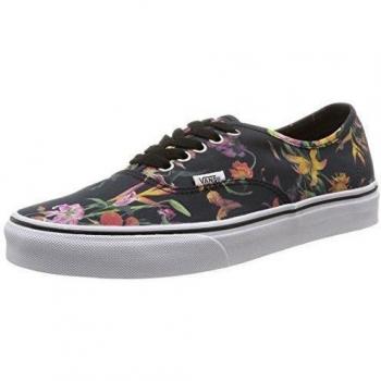 Vans U Authentic Black Bloom - Zapatillas bajas unisex, Black Bloom/Black/True White, EU 38