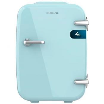 Cecotec MiniCooling Habana Blue 4L Mini Nevera Portátil con Función Enfriamiento y Calentamiento, 12 V-220 V Compatible con Coche y Caravanas, Light Blue