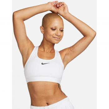 Sujetador deportivo de mujer Nike Swoosh Medium Support - Blanco