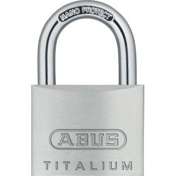 Candado Abus Titalium 40mm con cuerpo de aleación y anillo de acero cementado modelo 64TI/40