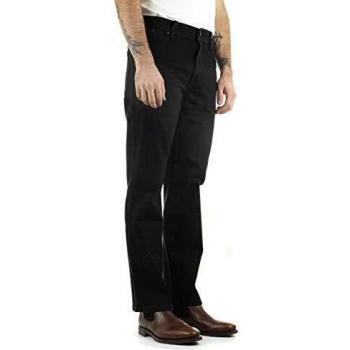 Wrangler Texas Stretch Black Overdye Jeans for Men 34