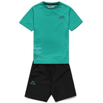 Conjunto Kappa Brozolo Verde Lagoon Negro Niño
