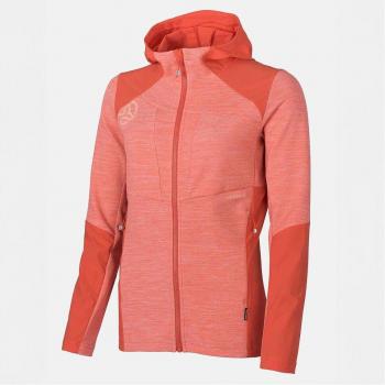 Chaqueta Softshell Interior de Mujer Ternua Tileka con Capucha Color Coral Vivo