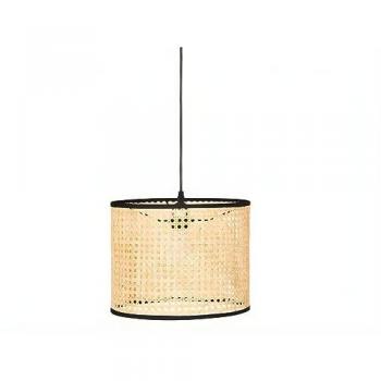 Lámpara Trenzada Étnica NEIROBI - Hierro y Ratán - Diámetro 30 cm x Altura 120 cm - Natural